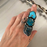 The Calder Ring- Morenci II Turquoise and Sterling Silver- Finished to Size or as a Pendant