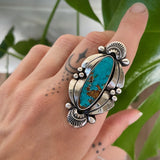 The Cascade Ring- Natural Royston Turquoise and Sterling Silver- Finished to Size or as a Pendant