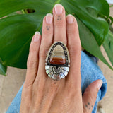 The Desert Dreamer Portal Ring- Picture Jasper and Sterling Silver- Finished to Size or as a Pendant