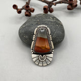 The XL Cosmic Portal Ring- Picture Jasper and Sterling Silver- Finished to Size or as a Pendant