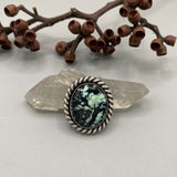 The Cosmos Ring- Poseidon Variscite and Sterling Silver- Finished to Size or as a Pendant