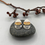 The Desert Shield Earrings- Chicken Track Jasper and Sterling Silver