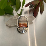 The Desert Portal Ring- Picture Jasper and Sterling Silver- Finished to Size or as a Pendant