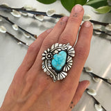 The Eden Ring- Natural Royston Turquoise and Sterling Silver- Finished to Size or as a Pendant