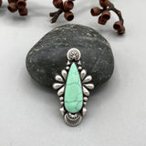 The Dagger Ring- Natural Emerald Rose Variscite and Sterling Silver- Finished to Size or as a Pendant