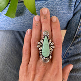 The Dagger Ring- Natural Emerald Rose Variscite and Sterling Silver- Finished to Size or as a Pendant