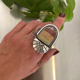 The Entrance Portal Ring- Wild Horse/Rhyolite/Picture Jasper and Sterling Silver- Finished to Size or as a Pendant