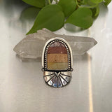 The Entrance Portal Ring- Wild Horse/Rhyolite/Picture Jasper and Sterling Silver- Finished to Size or as a Pendant