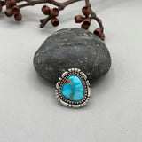 The Ether Ring - Royston Turquoise and Sterling Silver- Finished to Size or as a Pendant