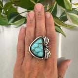 The Fountain Ring- Natural High Grade Royston Turquoise and Sterling Silver- Finished to Size or as a Pendant