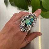 The Garland Ring- Bamboo Mountain Turquoise and Sterling Silver- Finished to Size or as a Pendant