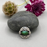 The Gemini Ring 3- Natural Royston Turquoise and Sterling Silver- Finished to Size or as a Pendant