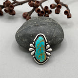 The Ripple Ring 3- Kingman Turquoise and Sterling Silver- Finished to Size or as a Pendant