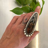 Iron Buffalo Talon Ring- Iron Buffalo and Sterling Silver- Finished to Size or as a Pendant