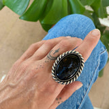 The Twilight Ring- Pietersite and Sterling Silver- Finished to Size or as a Pendant