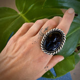 The Twilight Ring- Pietersite and Sterling Silver- Finished to Size or as a Pendant