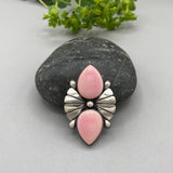 The Mariposa Ring- Pink Conch Shell and Sterling Silver- Finished to Size or as a Pendant
