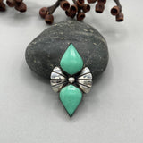 The Mariposa Ring- Chrysoprase and Sterling Silver- Finished to Size or as a Pendant