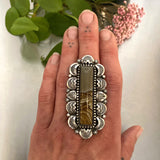 The Mojave Ring- Biggs Jasper and Sterling Silver- Finished to Size or as a Pendant