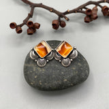 The Daybreak Earrings- Montana Agate and Sterling Silver