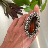 The Autumnus Ring- Montana Agate and Sterling Silver- Finished to Size or as a Pendant