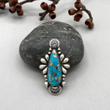 The Dagger Ring- Morenci II Turquoise and Sterling Silver- Finished to Size or as a Pendant
