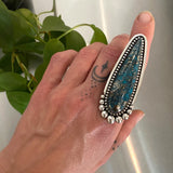 Morenci II Talon Ring- Morenci II Turquoise and Sterling Silver- Finished to Size or as a Pendant