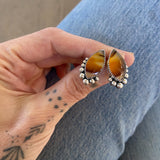 The Eternal Flame Earrings- Montana Agate and Sterling Silver