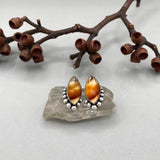 The Eternal Flame Earrings- Montana Agate and Sterling Silver