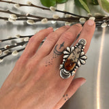 The Dagger Ring- Montana Agate and Sterling Silver- Finished to Size or as a Pendant