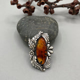 The Nightshade Ring- Montana Agate and Sterling Silver- Finished to Size or as a Pendant