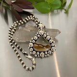 The Desert Supernova Necklace- Picture Jasper and Sterling Silver- 20" Sterling Bead Chain Included