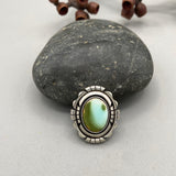 The Silhouette Ring 3- Natural Royston Turquoise and Sterling Silver- Finished to Size or as a Pendant