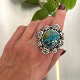 The Passage Ring- Bao Canyon Turquoise/Bamboo Mountain Turquoise/Black Bridge Variscite and Sterling Silver- Finished to Size or as a Pendant