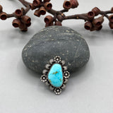 The Periwinkle Ring- Royston Turquoise and Sterling Silver- Finished to Size or as a Pendant