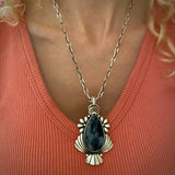 The Phoenix Rising Necklace- Pietersite and Sterling Silver- 20" Sterling Square Forzatina Chain Included