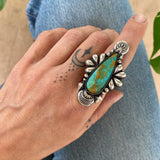 The Dagger Ring- Rising Phoenix Turquoise and Sterling Silver- Finished to Size or as a Pendant