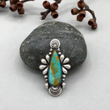 The Dagger Ring- Rising Phoenix Turquoise and Sterling Silver- Finished to Size or as a Pendant