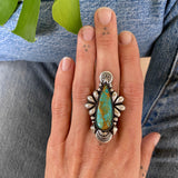The Dagger Ring- Rising Phoenix Turquoise and Sterling Silver- Finished to Size or as a Pendant