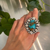 The Rising Phoenix Supernova Ring- Rising Phoenix Turquoise and Sterling Silver- Finished to Size or as a Pendant