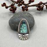 The Cosmic Portal Ring- Black Bridge Variscite and Sterling Silver- Finished to Size or as a Pendant