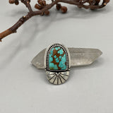 The Cosmic Portal Ring- Bamboo Mountain Turquoise and Sterling Silver- Finished to Size or as a Pendant