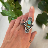 The Peacock Ring 1- Royston Turquoise and Sterling Silver- Finished to Size or as a Pendant