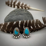 The Dewdrop Earrings- Royston Turquoise and Sterling Silver