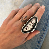 The Silhouette Ring- Natural Wild Horse Magnesite and Sterling Silver- Finished to Size or as a Pendant