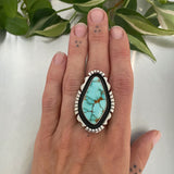 The Silhouette Ring- Natural High Grade Royston Turquoise and Sterling Silver- Finished to Size or as a Pendant