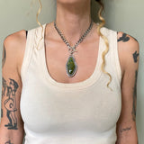 The Sidewinder Necklace- Bamboo Mountain Turquoise and Sterling Silver Heavyweight Choker