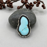 The Silhouette Ring- Natural High-Grade Royston Turquoise and Sterling Silver- Finished to Size or as a Pendant