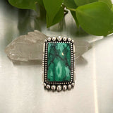 The Verdure Ring- Emerald Rose Variscite and Sterling Silver- Finished to Size or as a Pendant