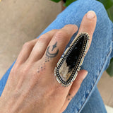 The Stiletto Ring- Petrified Palm Root and Sterling Silver- Finished to Size or as a Pendant